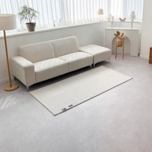 북유럽풍 사계절 전기카페트 거실 침대 온열러그 전기매트 워셔블 전기요 베이지 (1인용)