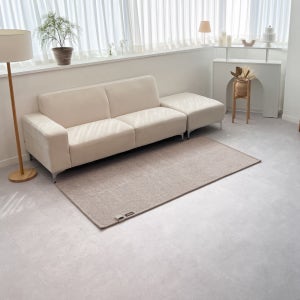 북유럽풍 사계절 전기카페트 거실 침대 온열러그 전기매트 워셔블 전기요 브라운 (1인용)