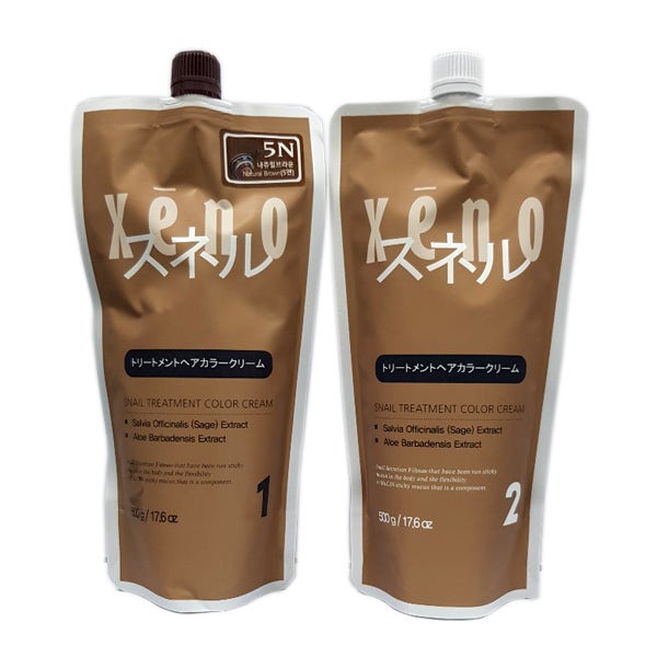 뉴겐 염색약 제노 스넬 트리트먼트 칼라크림 500mL 대용량 새치커버