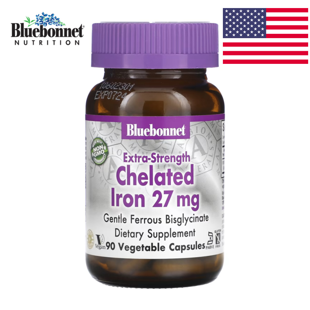 블루보넷 <b>킬레이트</b> 철분 Iron <b>27mg</b> 90 베지캡슐