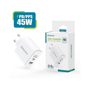 초고속 PD3.0 PPS 충전기 최대45W 충전지원 2포트(C/USB) 가정용충전기