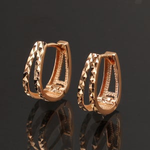 14K 18K 귀걸이 데일리 레이어드 컷팅 두줄 여자친구 기념일 선물 금귀걸이