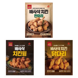(소비기한임박)마니커에프앤지 바사삭치킨 2봉(한마리 닭다리 치킨윙)