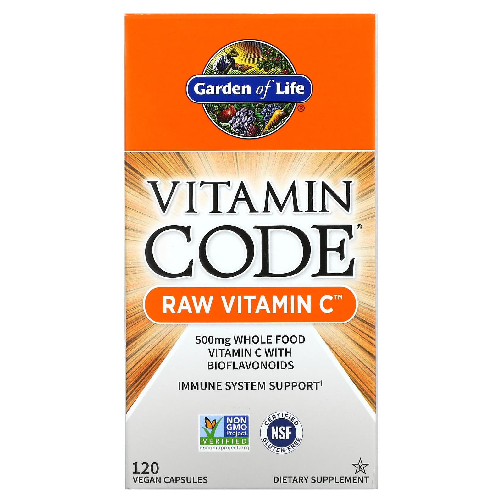 가든오브라이프 비타민 Code <b>RAW 비타민 C 250mg</b> 베지캡슐 120정