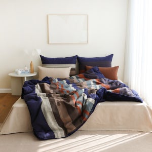 벨보아 오가닉코튼 차렵이불 SS 인디안블루로빈