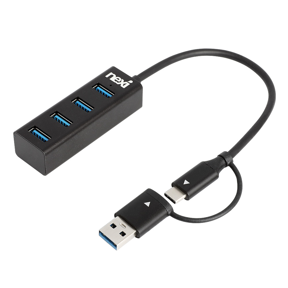 넥시 NX1275 USB3.1 Type-C 콤보 USB3.0 4포트 허브