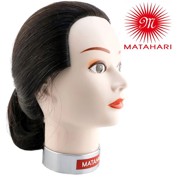 마타하리 통가발 45cm(18인치) 시험용 인모100% 미용사마네킹 국가고시용