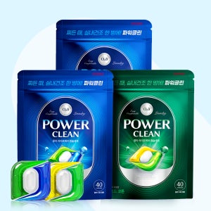 CLA 클라 국내생산 3in1 캡슐세제 파워클린 프레시오션 40개입x3 (총120개입)