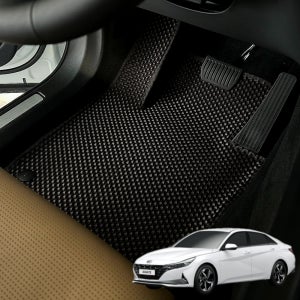 올뉴 아반떼 체인 카매트 전차종 자동차 발매트 발판 블랙 1열 운전석+조수석 엣지없음