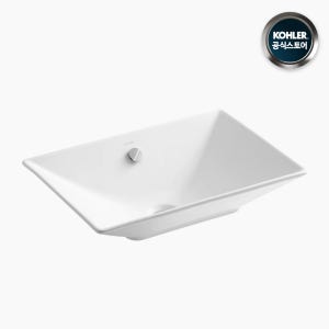 [콜러] KOHLER 4819T-0 Reve 욕실 도기 고급 탑볼 V형태 사각 세면대
