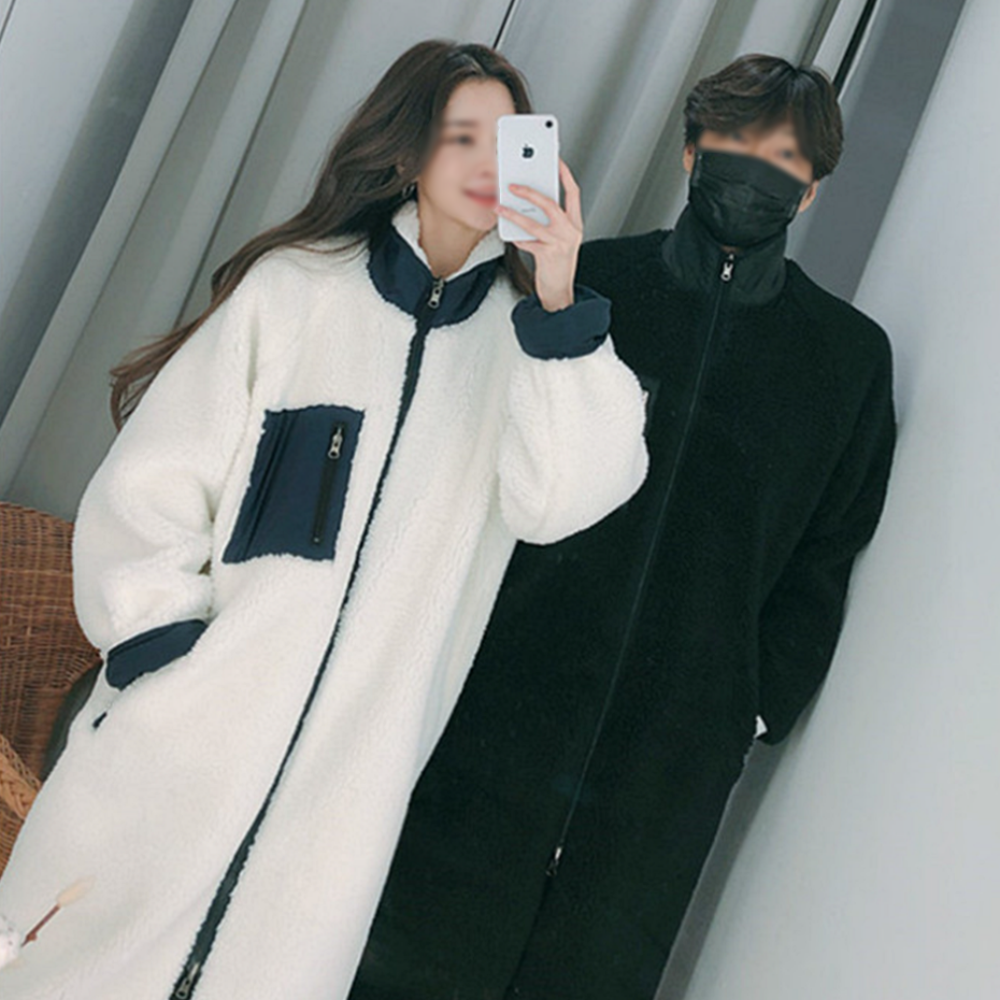 내피바람막이 리버시블롱후리스 기모바람막이 커플뽀글이