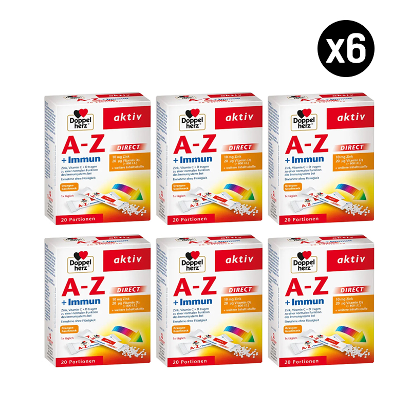 독일내수용 <b>도펠헤르츠</b> A-Z 이뮨 다이렉스 멀티비타민 20포 x 6Box, 독일직배송