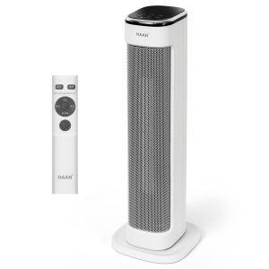 HAAN 저소음 그래핀 원적외선 PTC 타워형온풍기 팬히터 2kw 온도설정 리모컨형/전기히터 전기난로 온풍기
