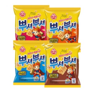 오뚜기 뿌셔뿌셔 90g x 24개입 바베큐맛 불고기 양념치킨 떡볶이