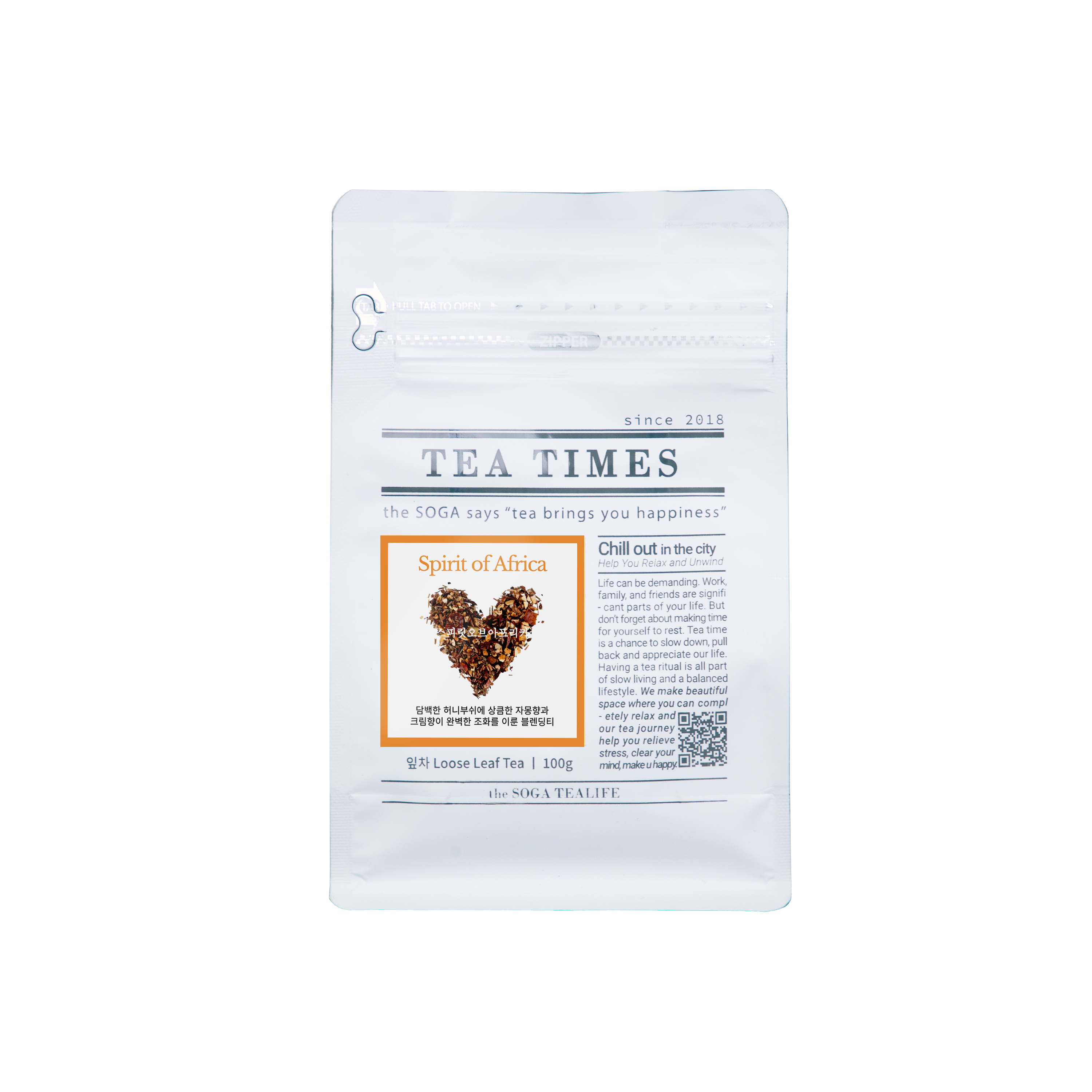 스피릿오브아프리카 100g 블렌딩티 잎차 무카페인 <b>허니부쉬</b> 루이보스 자몽향티 물대용 숙면