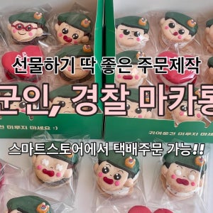 주문제작마카롱9구set 경찰마카롱 군인 캐릭터 주문제작 캐릭터쿠키