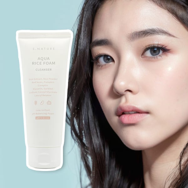 (대용량) 에스네이처 아쿠아 라이스 약산성 클렌징폼 160ml