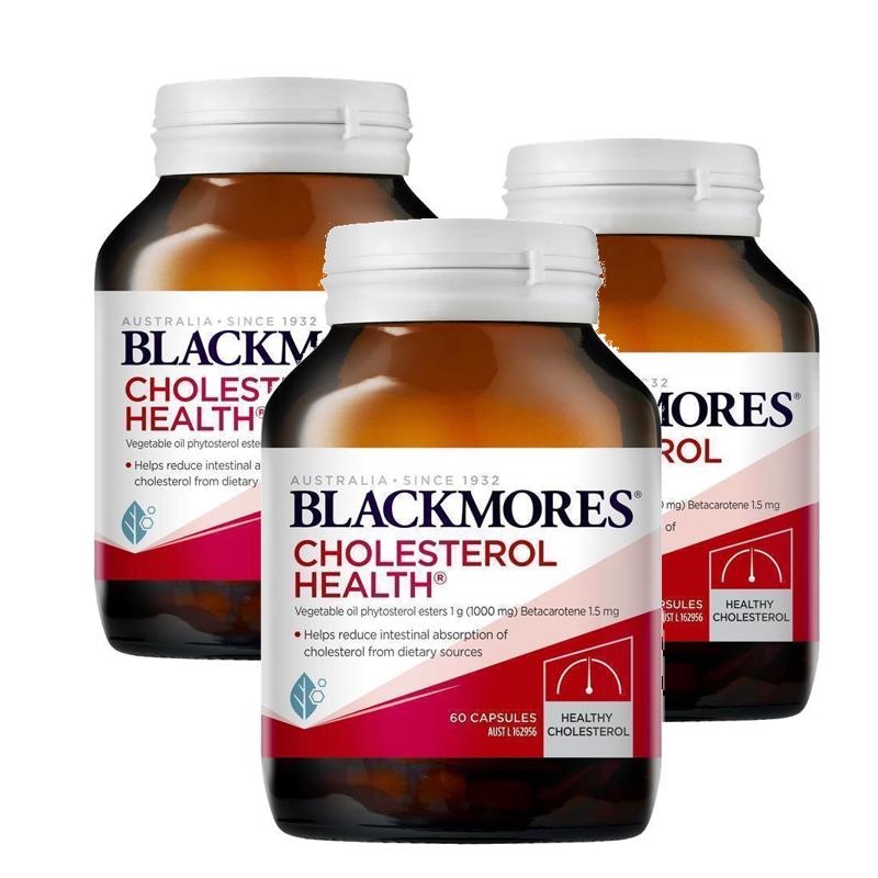 <b>블랙모어스</b> 콜레스테롤 헬스 베지터블오일 <b>베타카로틴</b> 60정 3개 Blackmores Cholesterol Health