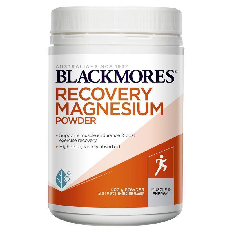 <b>블랙모어스</b> 리커버리 마그네슘 머슬헬스 분말 시트레이트 글리시네이트 비타민C D <b>크롬</b> 400g <b>Blackmores</b> Recovery Magnesium