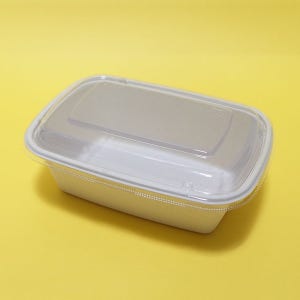 CR-1400 펄프 직사각 트레이 일회용 종이도시락 샐러드포장용기 / 박스-300개