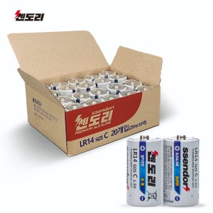 쎈도리 알카라인 건전지 C형 20알 LR14 1.5V
