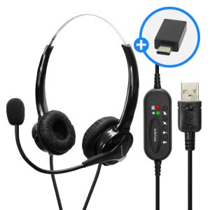 아이리버 BS-103U 상담용 헤드셋 USB C타입 헤드폰 전화기 텔레마케팅 고객센터