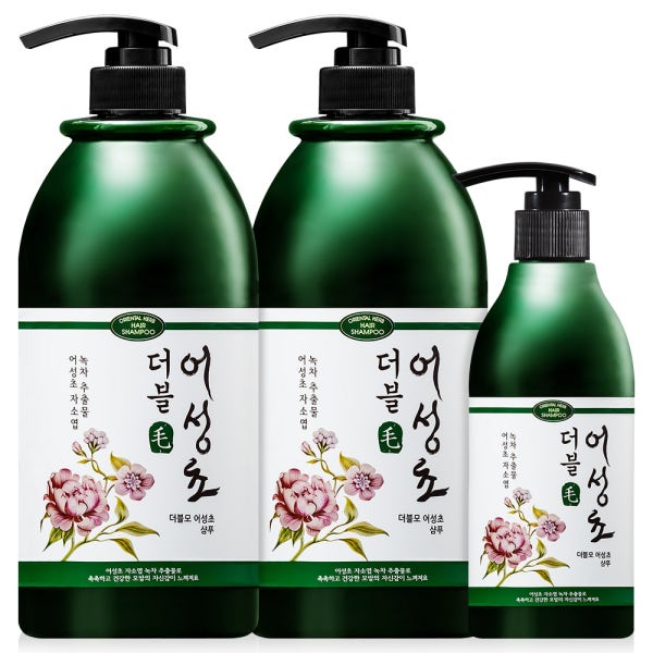 어성초 샴푸 대용량 1000ml 2개+300ml 약산성 향기좋은 두피쿨링 남자 여자 샴프