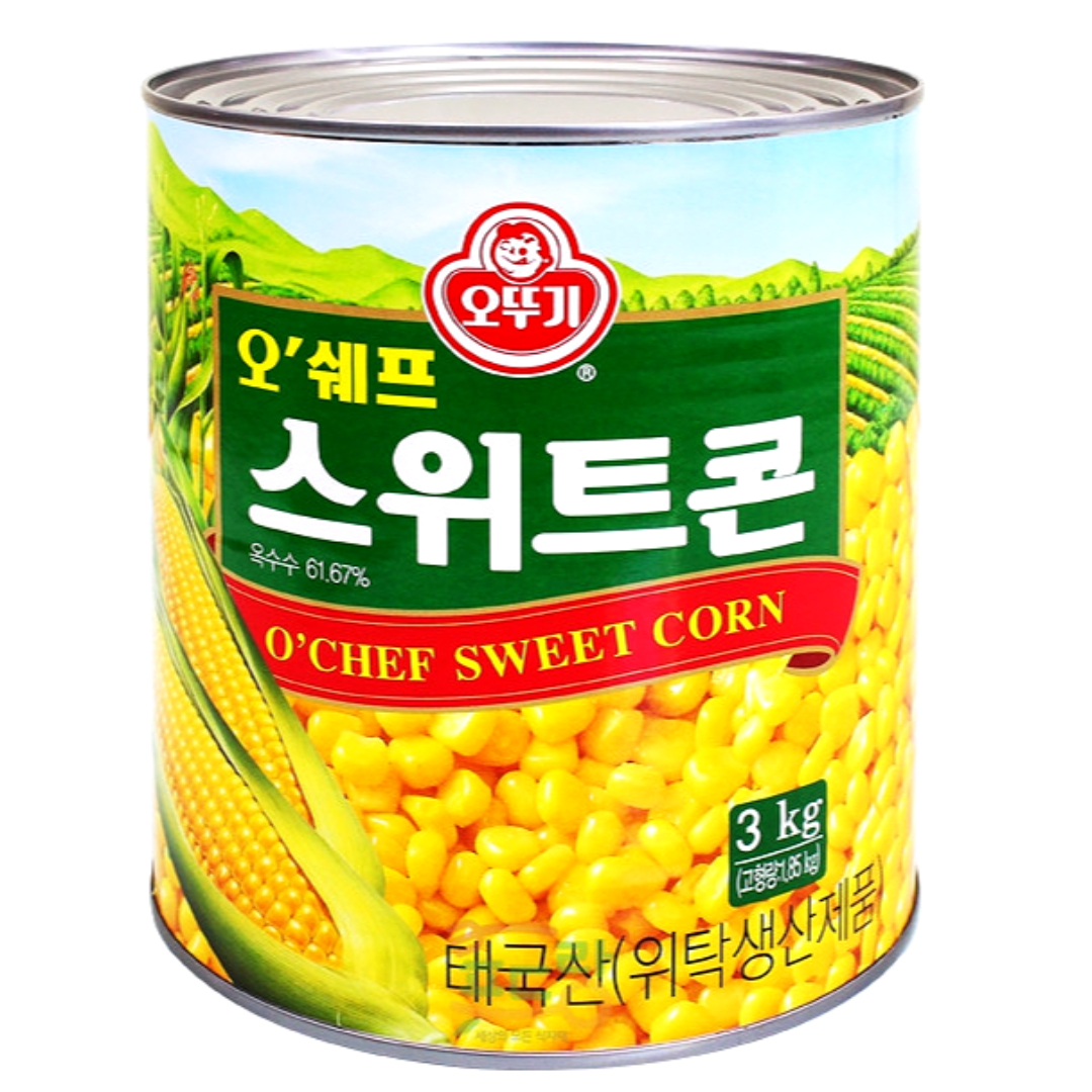 오뚜기 옥수수 콘 3kg 스위트콘 업소용 옥수수 캔 통조림