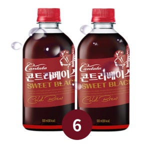 칸타타 콘트라베이스 스위트블랙 500ml x 6페트 빅사이즈 커피