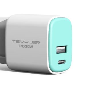 TEMPLE (PD30W) 핸드폰 듀얼 충전기 USB + C타입 2포트 고속충전어댑터 TP-P30UC