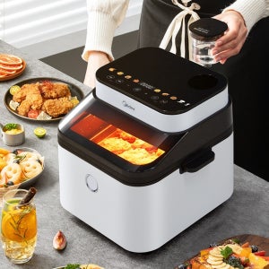 스팀 에어프라이어 디지털화면 에어프라이기 오븐 형 유리 에어후라이기 트레이더스 까르페