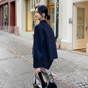 [자체제작] (MADE) 르에보 메리노울 숏 핸드메이드 코트 ct1613