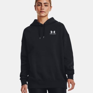 [언더아머 본사]여성 UA 에센셜 플리스 오버사이즈 후디1379495-001