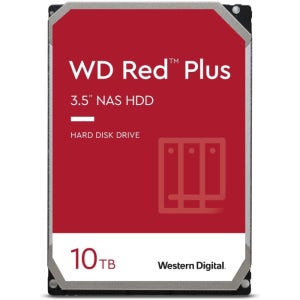 WD 레드 플러스 NAS 10TB 내장 하드 드라이브 7200RPM 256MB