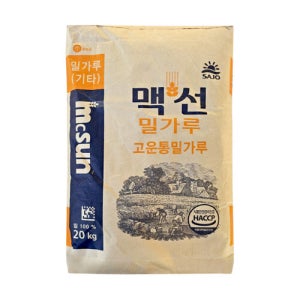 맥선 고운통밀가루20kg 업소용 통밀가루 100% 제빵 제과