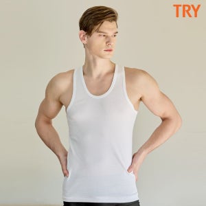 TRY 남자 순면 민소매 런닝 5매 40수