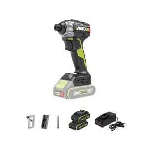 웍스 충전 임팩드라이버 전동 드릴 20V 2.0Ah 배터리2개 BL WU292DS