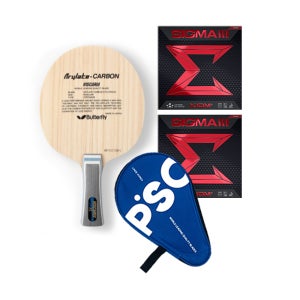 버터플라이 비스카리아 탁구라켓 FL그립 선택1번 시그마3(양면)+케이스