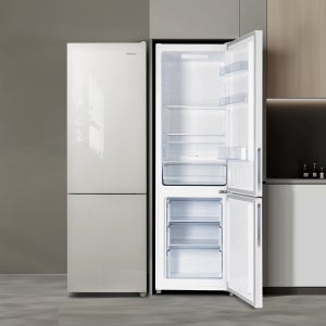 더함 소형 냉장고 2도어 냉장고 R262 오른쪽(우), 냉동실 3칸 글래스화이트