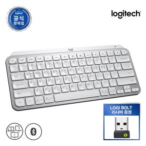 로지텍코리아 공식 MX KEYS MINI 무선 블루투스 키보드 페일그레이, 팬터그래프