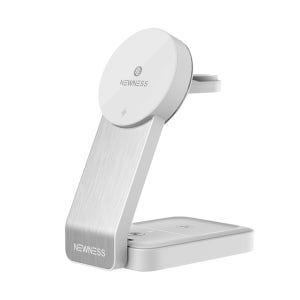 뉴니스 EZ 폴드-3in1 맥세이프 무선충전기 화이트 (아이폰, 갤럭시 맥세이프 충전기)