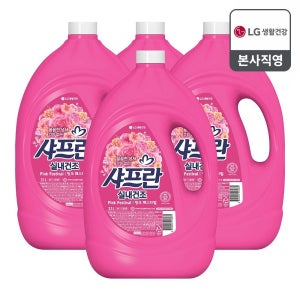 샤프란 실내건조 핑크 페스티벌 용기 3.1L 4개