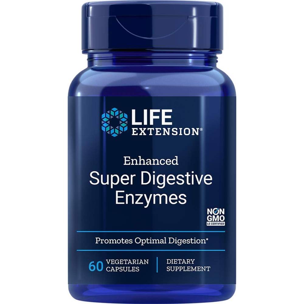 Life Extension Digestive Enzymes 소화 효소 2- 팩 (2x60 채식 캡슐)