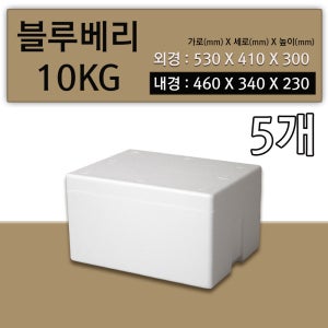 스티로폼박스 아이스 박스 택배 포장 소형 대형 보냉 일회용 블루베리 10kg - 5개