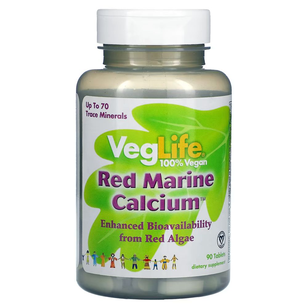 베지라이프 <b>VegLife</b> 레드 해양 <b>칼슘</b> 90정
