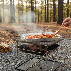 일회용 구이판 5개 세라믹 코팅 캠핑바베큐그릴 은박 알루미늄 조개구이불판