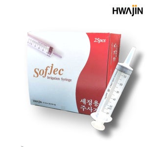 화진 sofjec 대용량 멸균주사기 60cc 무침 관장용 세정용 일회용 의료용품
