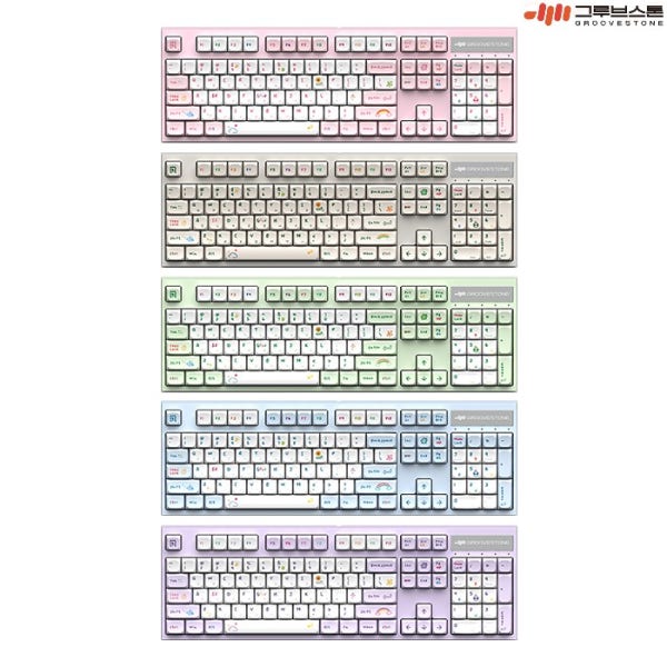 엠스톤 그루브스톤 GV10 수제윤활 크레용GA 저소음밀키축45g 게이밍 기계식 키보드