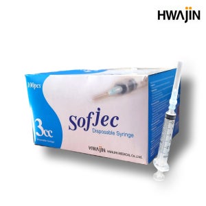 화진 HLB 소프젝 일회용 멸균 주사기 3cc 3ml 의료용 syringe