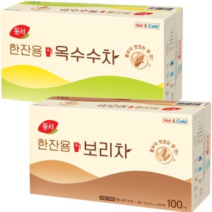 동서 한잔용 옥수수차 100T+한잔용 보리차 100T 티백차